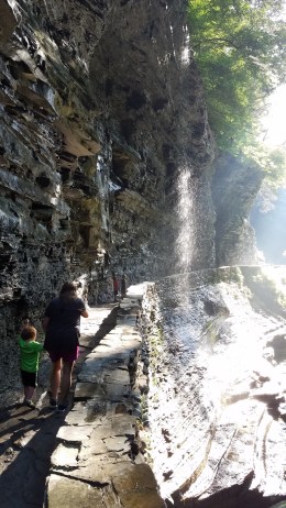 walk behind waterfall